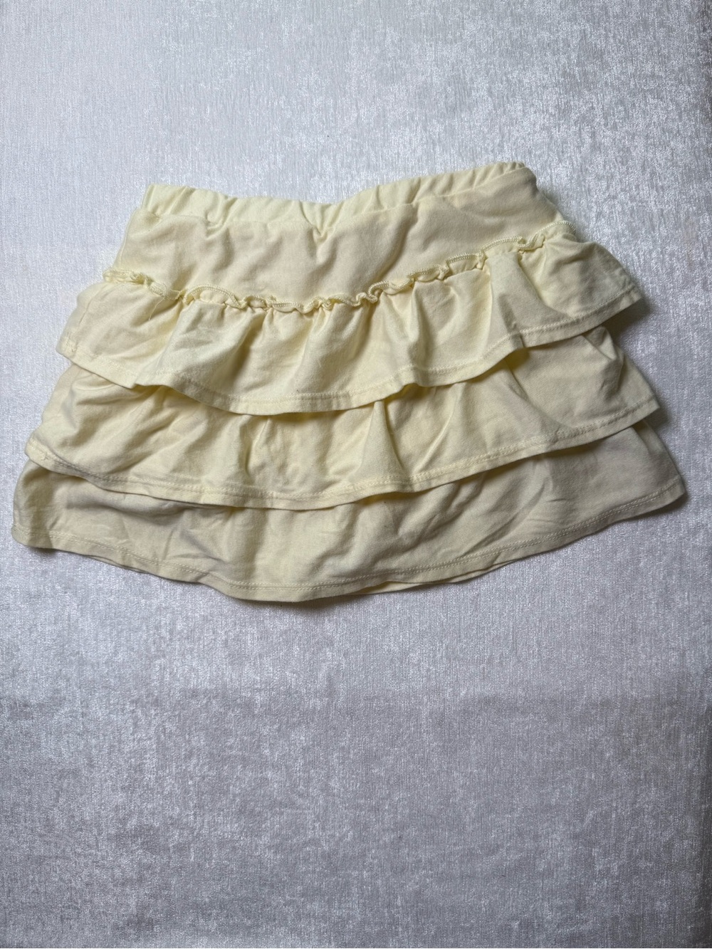 Yellow Tiered Ruffle Skirt -kids